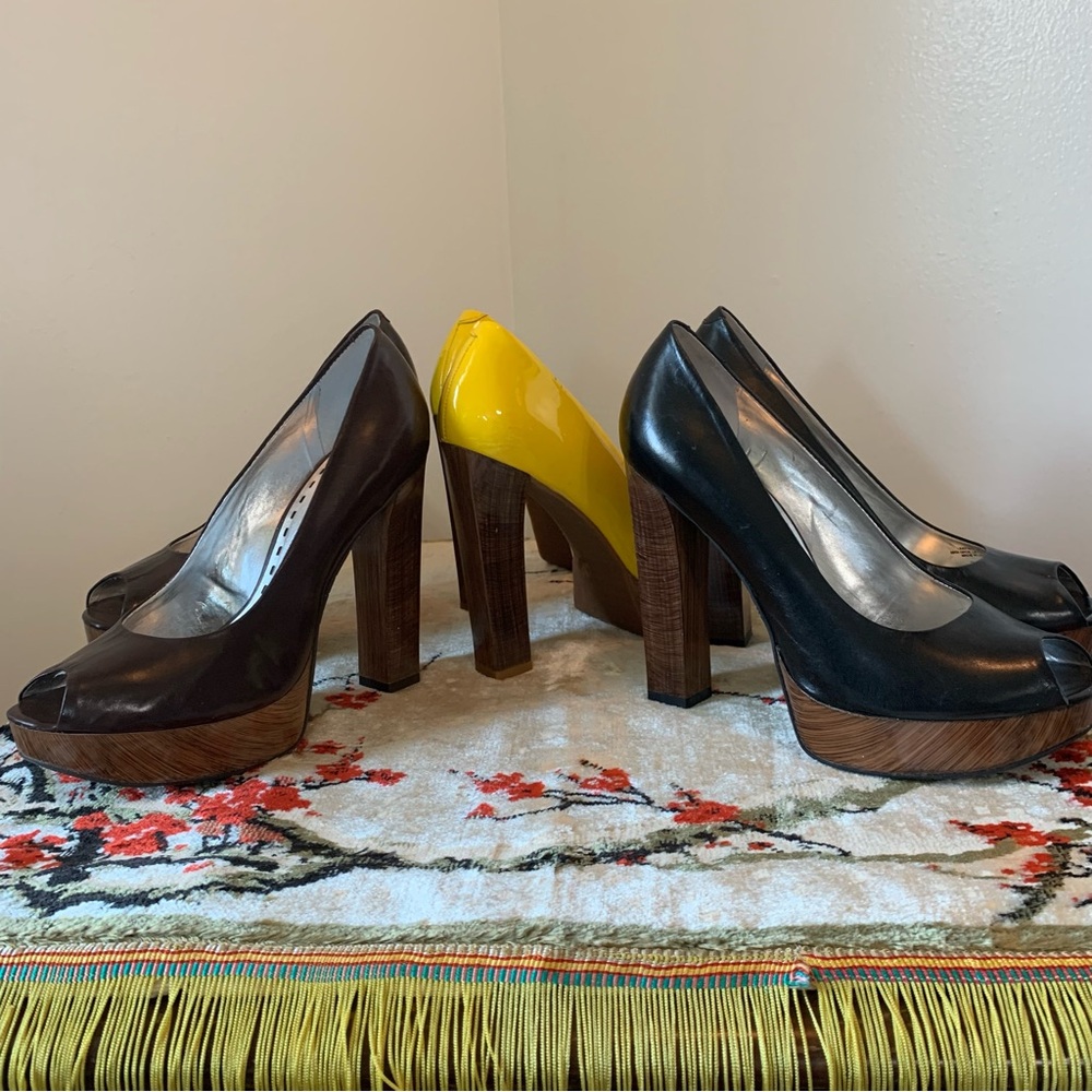 3 pair Gianni Bini Platform Heels - Picture 7 of 12